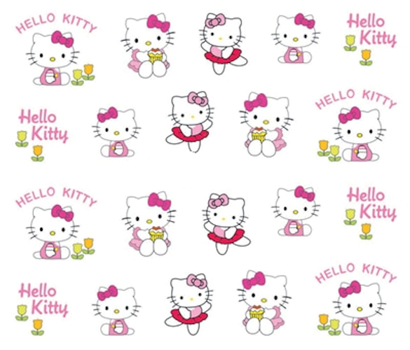 Hello Kitty Nail Water Transfer Decal Sticker Art Tattoo