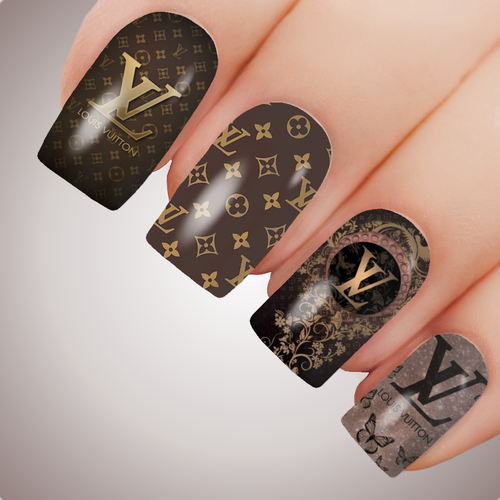 Louis Vuitton Nail Art Waterdecal Stickers #K3danpro #CustomDesign  #CustomNails #DesignerStickers #NailArt #LvNa…