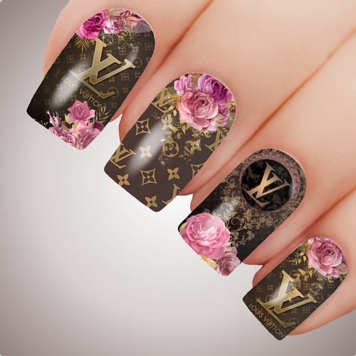 PINK LV Nail Decals